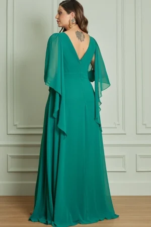 Vestido Plus Size Longo Decote V - Imagem 2