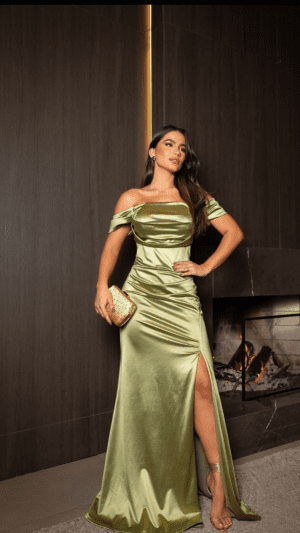 Vestido Longo com Corset