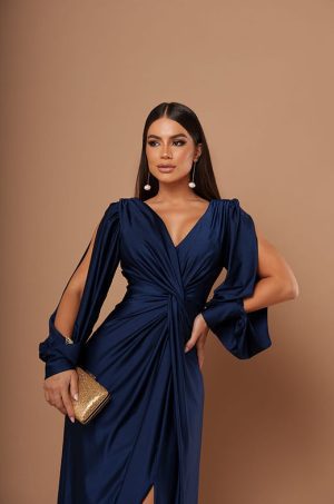 Vestido Manga Longa com Detalhe em Nó - Imagem 3