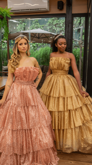 Vestido Princesa Tomara que Caia com Saia Camadas Debutante - Imagem 3