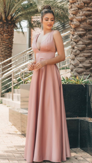 Vestido Longo Zibeline Rodado para Madrinha de Casamento - Imagem 5
