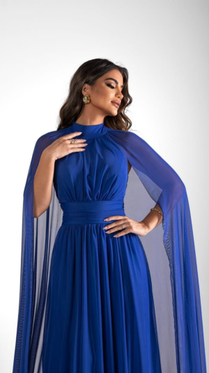 Vestido Longo Rose com Capa em Tule - Imagem 10