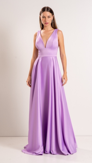 Vestido Longo Zibeline Rodado para Madrinha de Casamento - Imagem 13