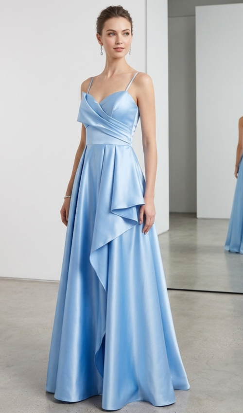 vestido azul com alça