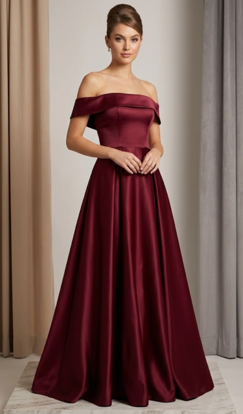 vestido ombro a ombro vermelho