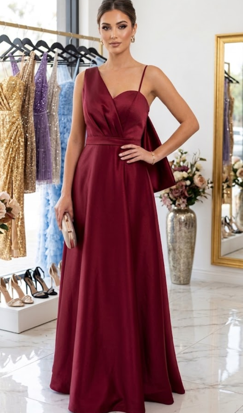 vestido vinho